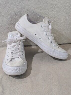 Converse All Star Chuck Taylor Shoes Sneakers Women's 7 White Glitter Bride